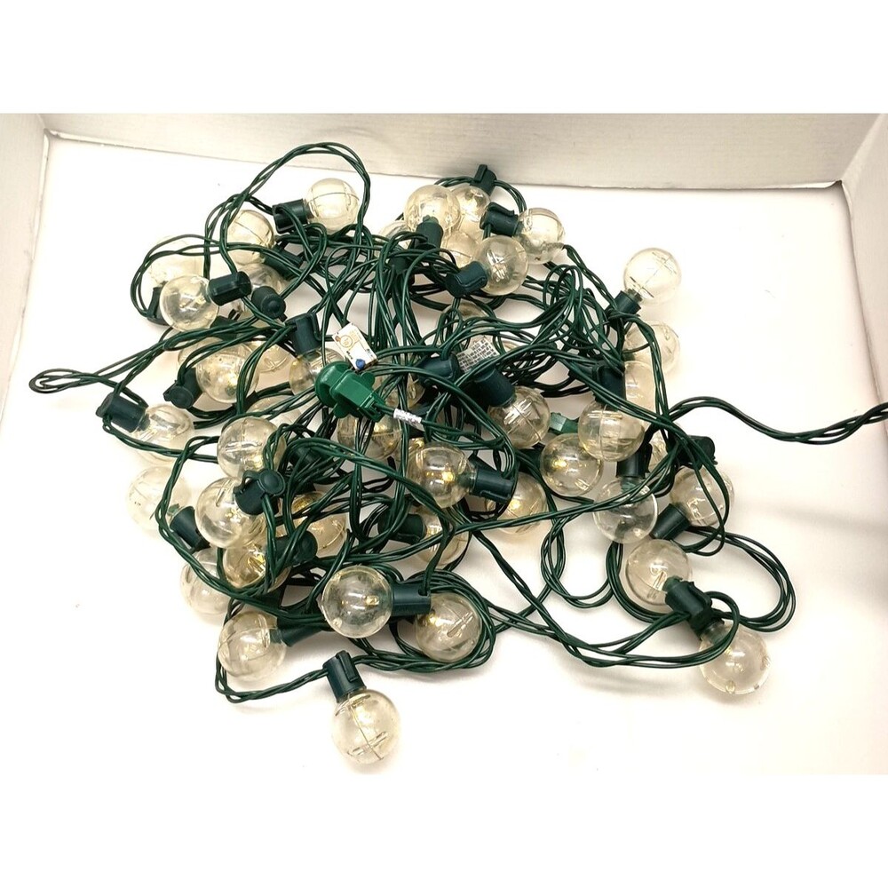 Patio String Lights w/ 50 Plus Plastic Globe Balls There are Two Sets in this